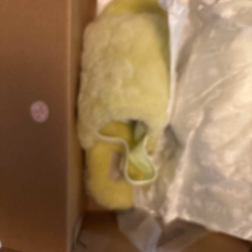 Lime green/yellow Ugg Fuzzy Slippers